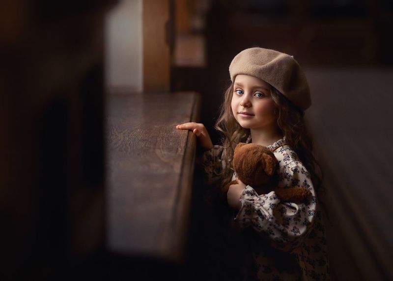 портрет, детский портрет модель, девочка Сашенька фото превью