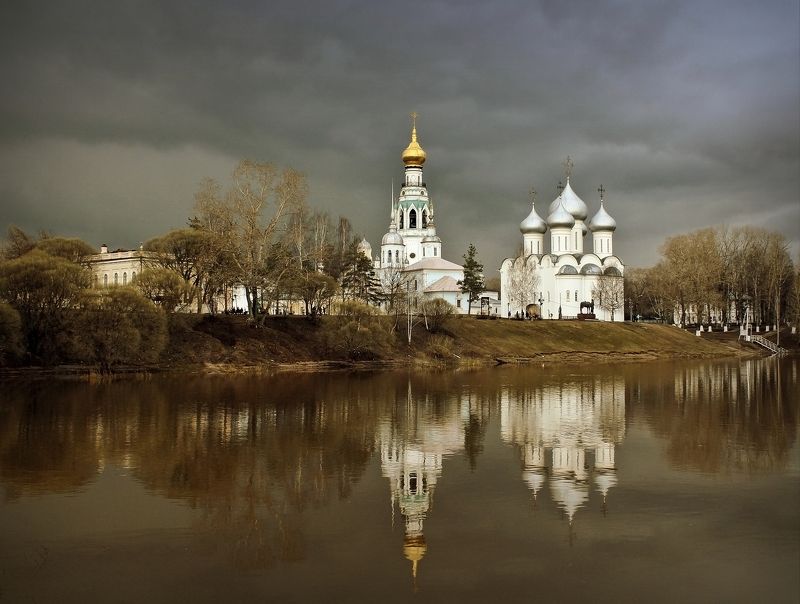 вологда, храм, церковь, река, весна, соборная горка Вологда фото превью