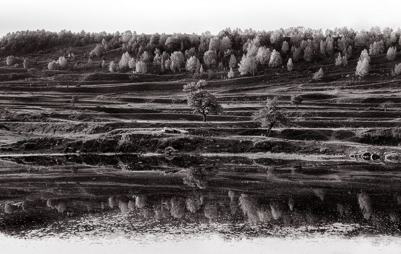 пейзаж, черно-белый пейзаж, путешествие, дагестан, природа Черно-белый пейзаж фото превью