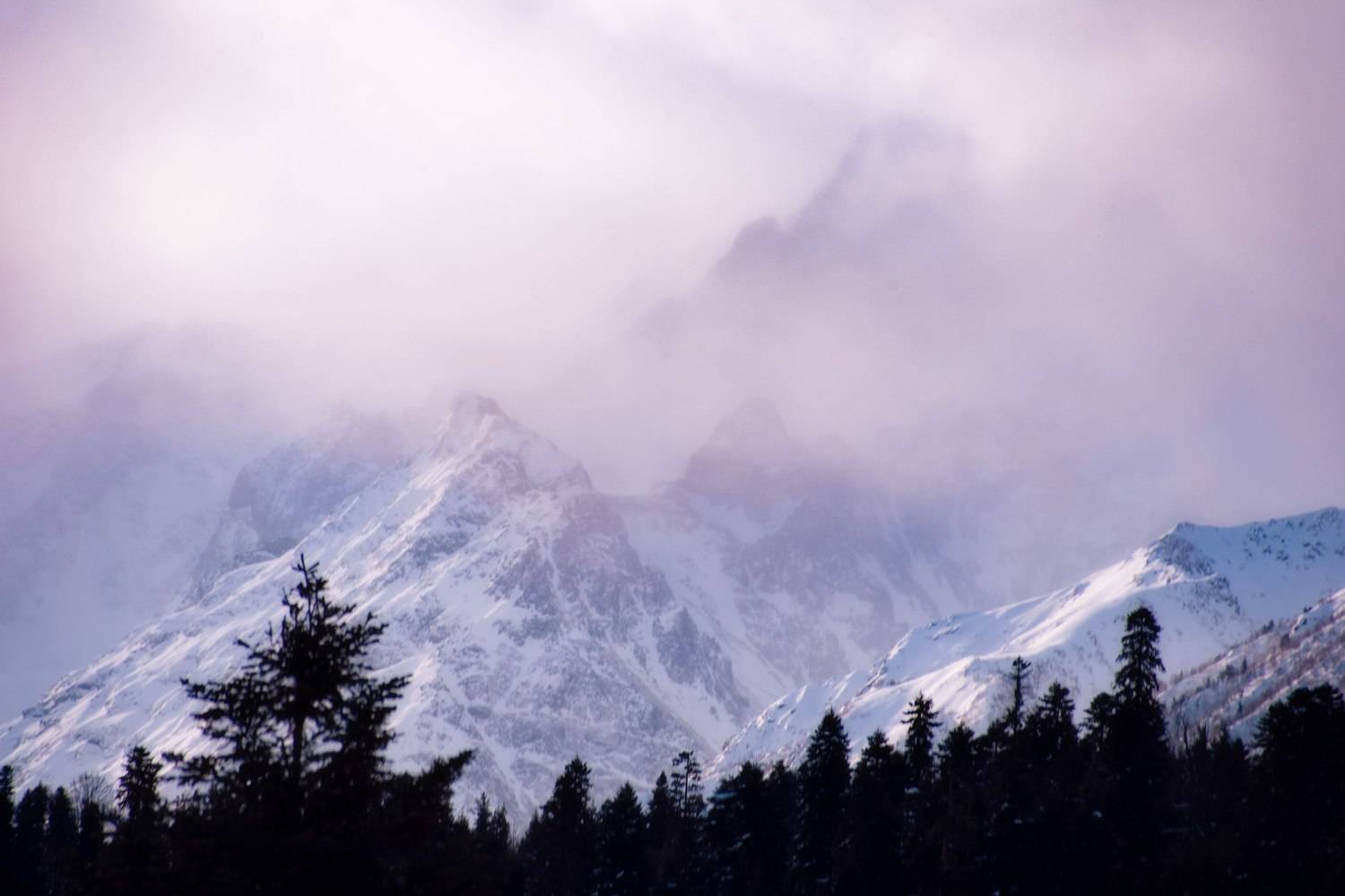 архыз, горы, зима, снег, рассвет, кавказ, кавказский хребет, Чавыкина Анастасия