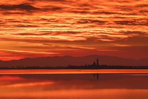 Fiery Morning at the Sea
