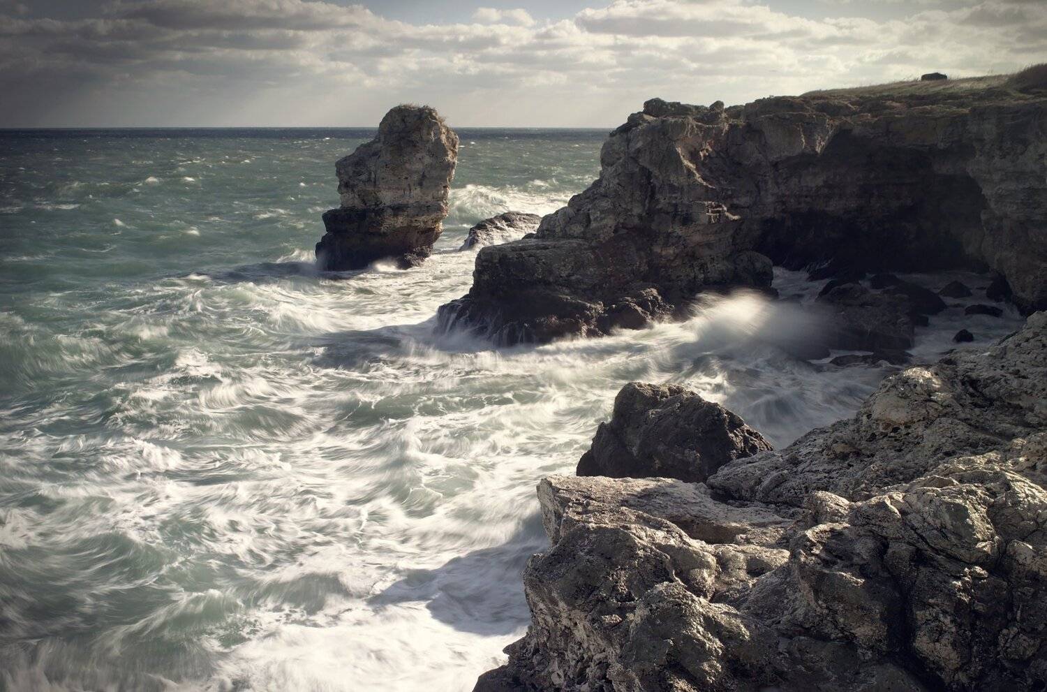 Black sea, Rocks, Sea, Seascape, Waves, Мартин Костадинов