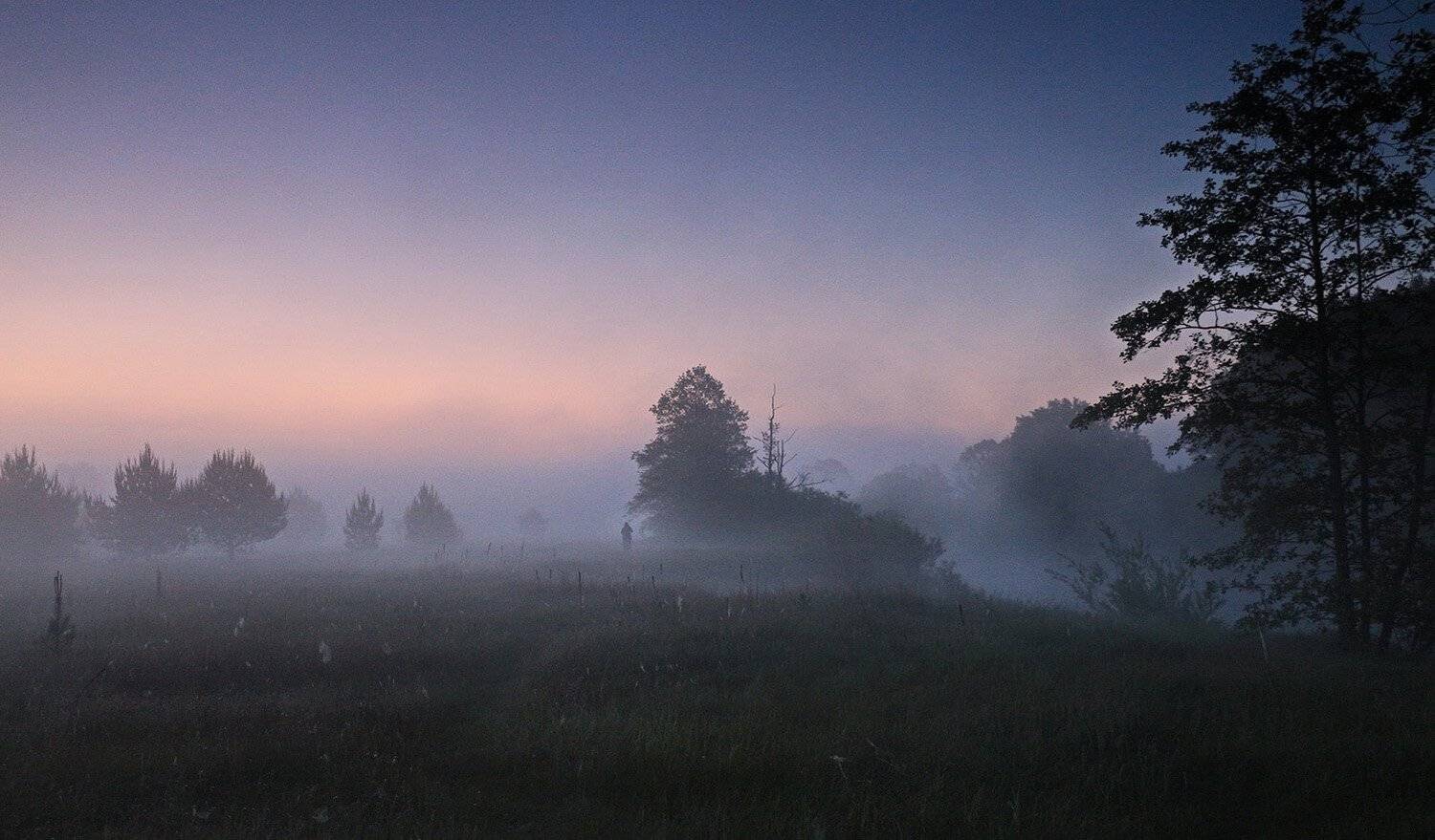 Неман, утро, туман, путник, Валерий Козуб