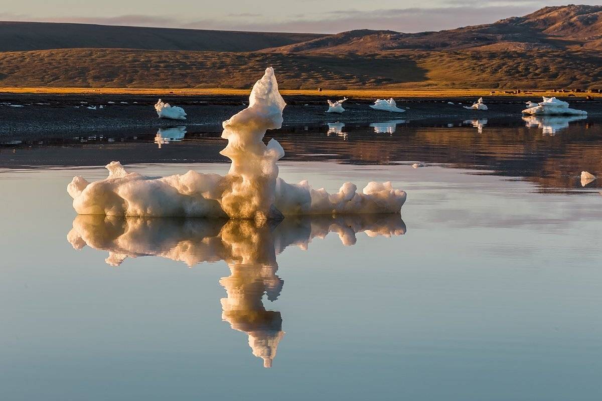 Айсберги, Арктика, Закат, Красноярский край, Лед, Море лаптевых, Таймыр, Урюнг-тумус, Кирилл Уютнов