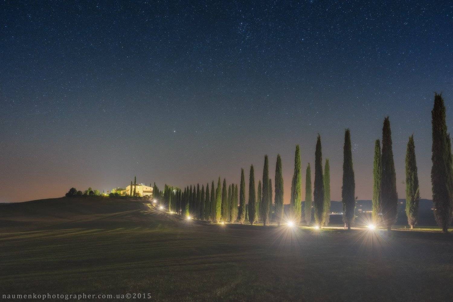звезды,	италия,	ночь,	свет, тоскана,	вилла, sony, Александр Науменко