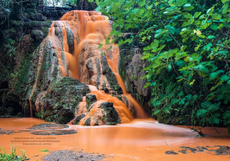 water,long,green,brown,orange,Portugal,Setubal, Magic place ! фото превью