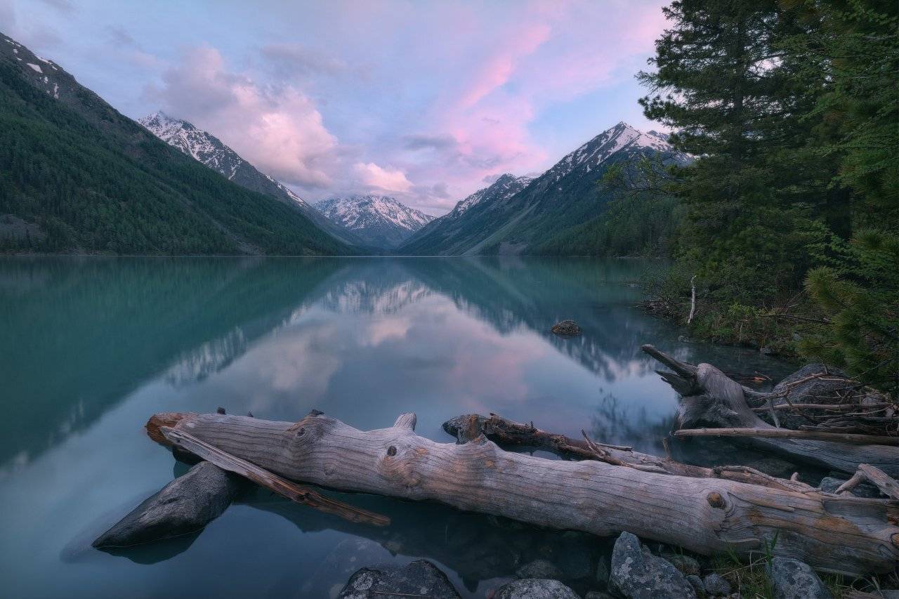 Алтай, Горы, Закат, Озеро, Пейзаж, Жмак Евгений