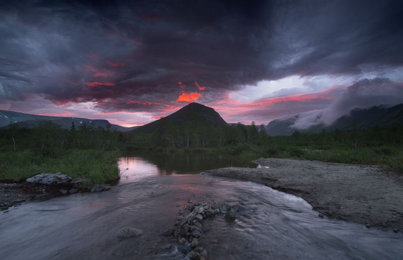 Хибины на закате фото превью