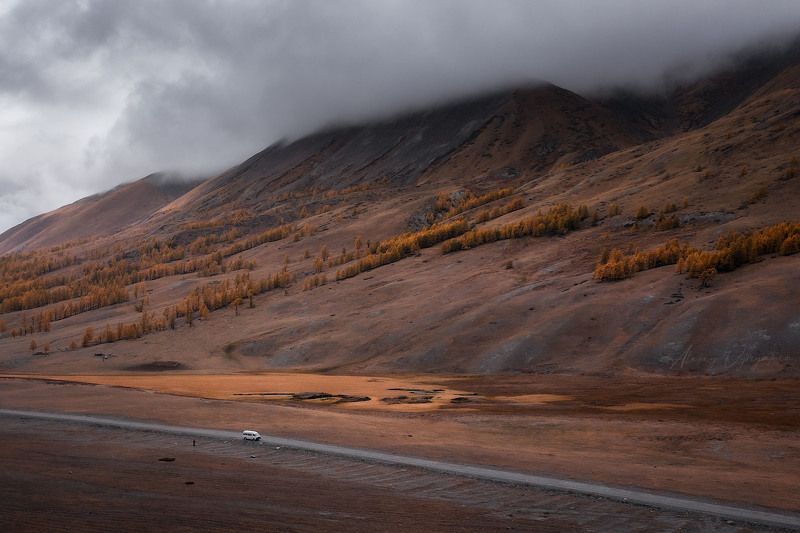 altay, winter, village, snow, outdoor, landscape, cold, morning *** фото превью