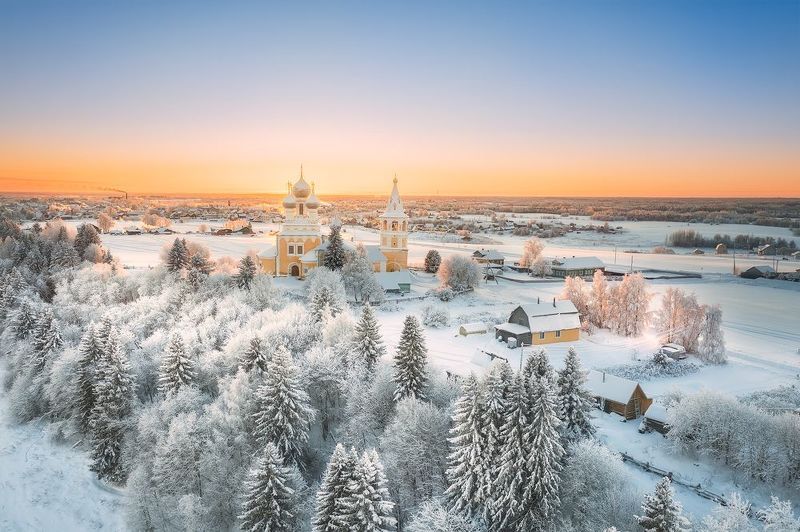Зимнее утро в Матигорах фото превью