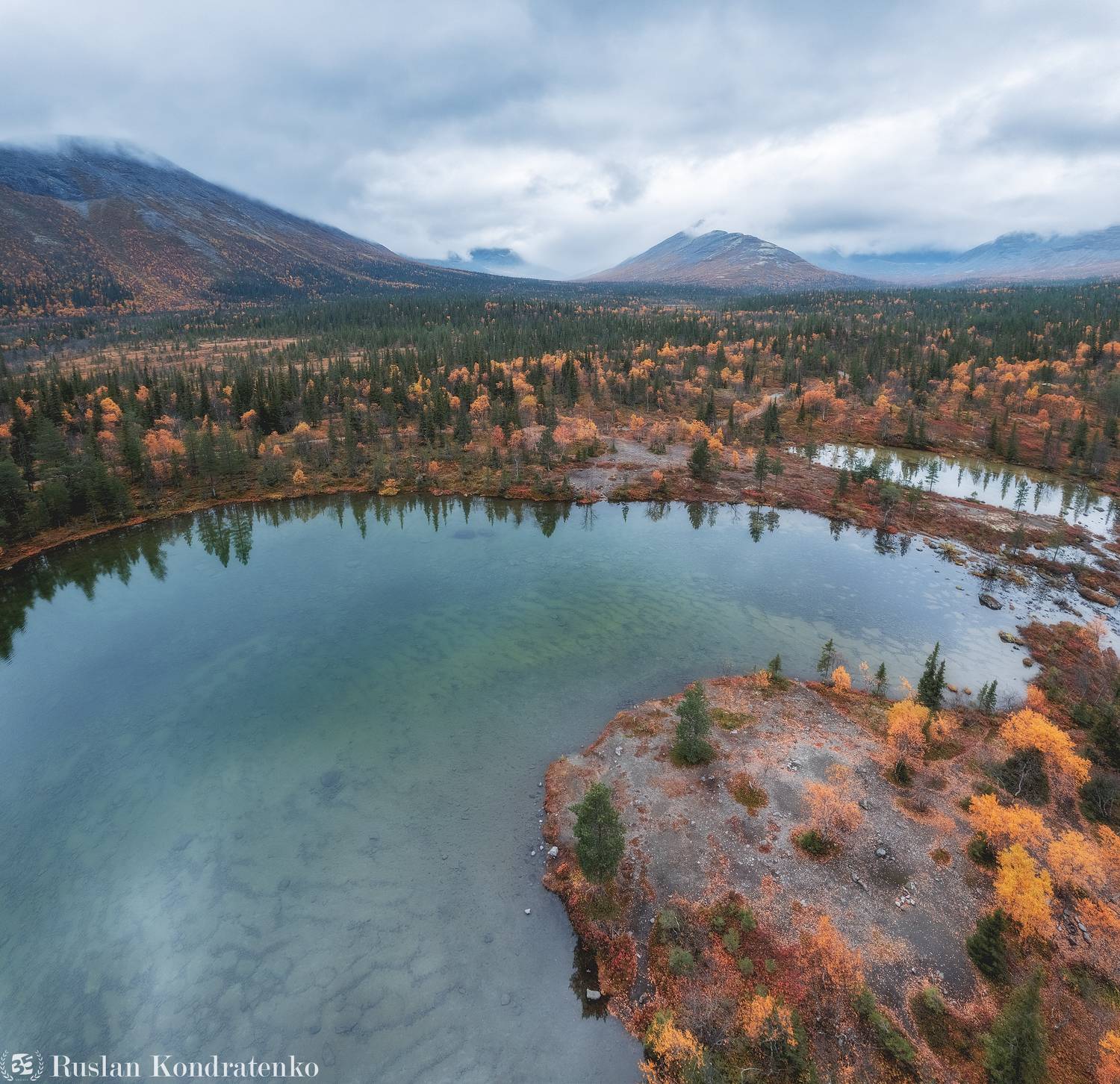 кольский полуостров, аэрофото, аэрофотография, хибины, полигональные озера, Кондратенко Руслан