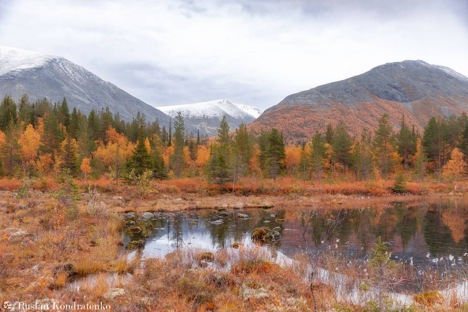 хибины, осень, кольский полуостров, горы, кольский, облака, полигональные озера, туман, куэльпорр, Кондратенко Руслан
