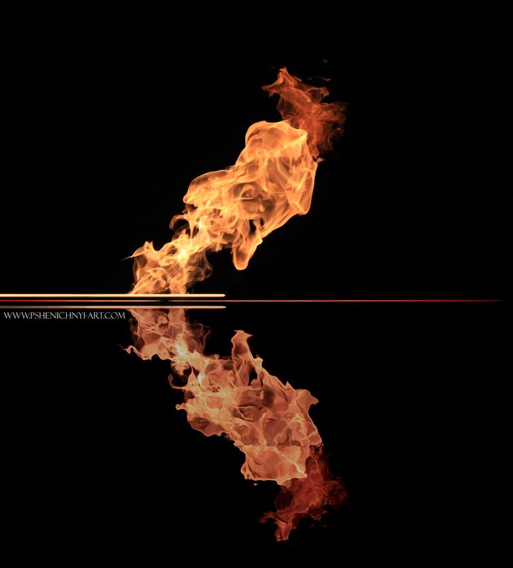 огонь, концепция, движение, отражение, минимализм Языки пламени фото превью