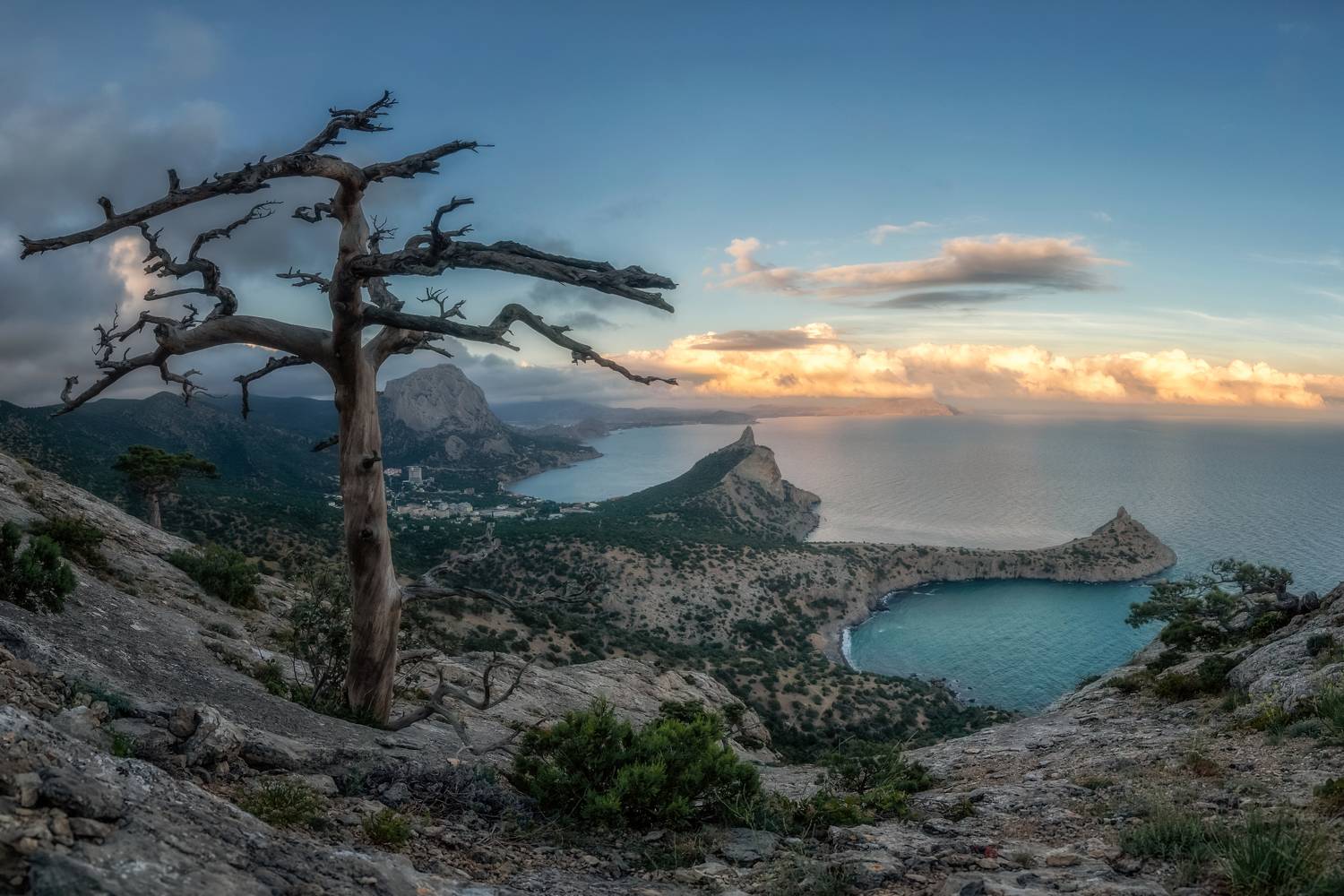 крым, закат, новый свет, горы, море, пейзаж, лето, crimea, landscape, панорама, Дмитренко Екатерина