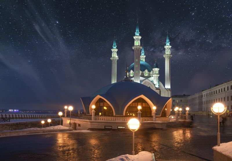 казань, татарстан, россия, qazan, kazan Ночная Казань фото превью