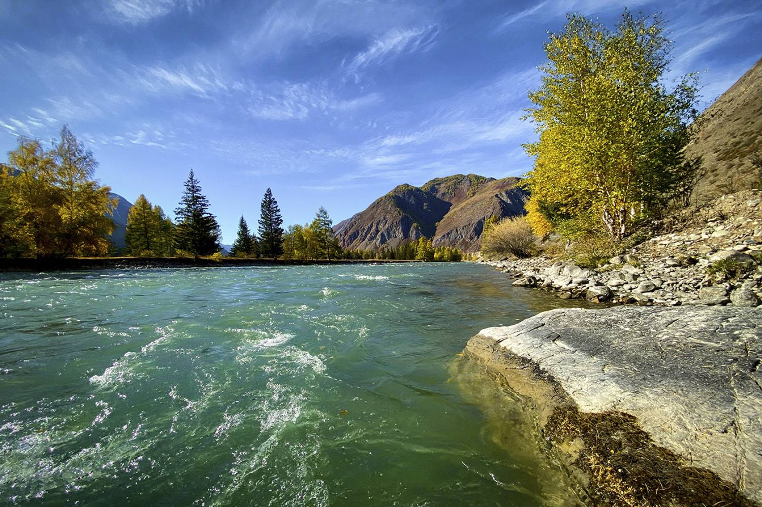 горный алтай, река, чуя, пейзаж, осень,, Сергей Шульга