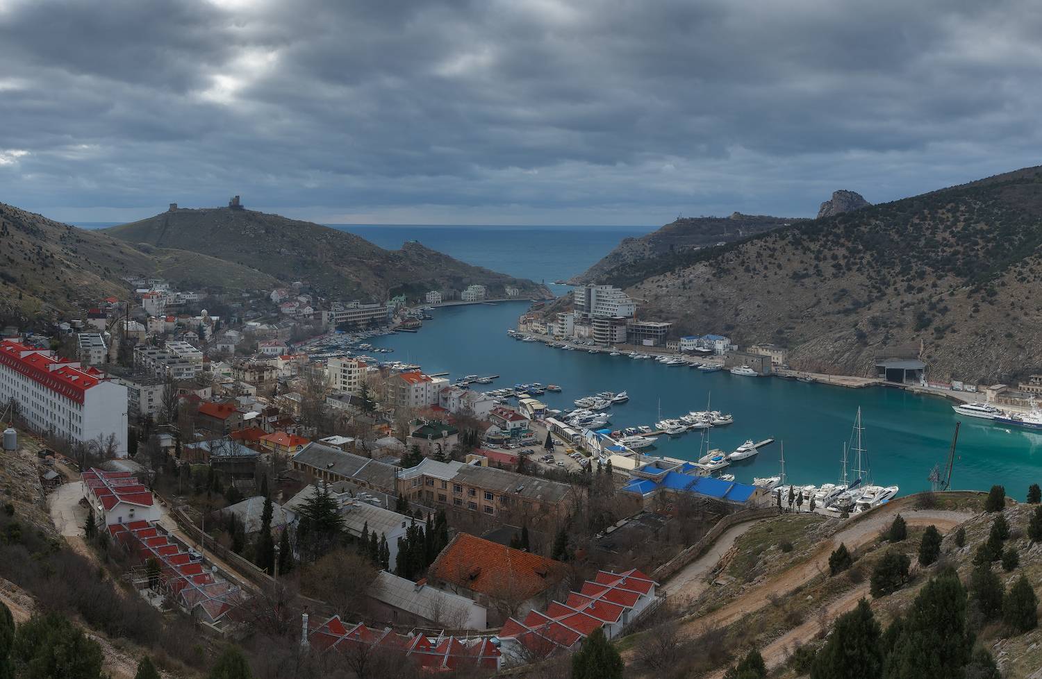 крым, балаклава, бухта, море, зима., Владимир Дубинин