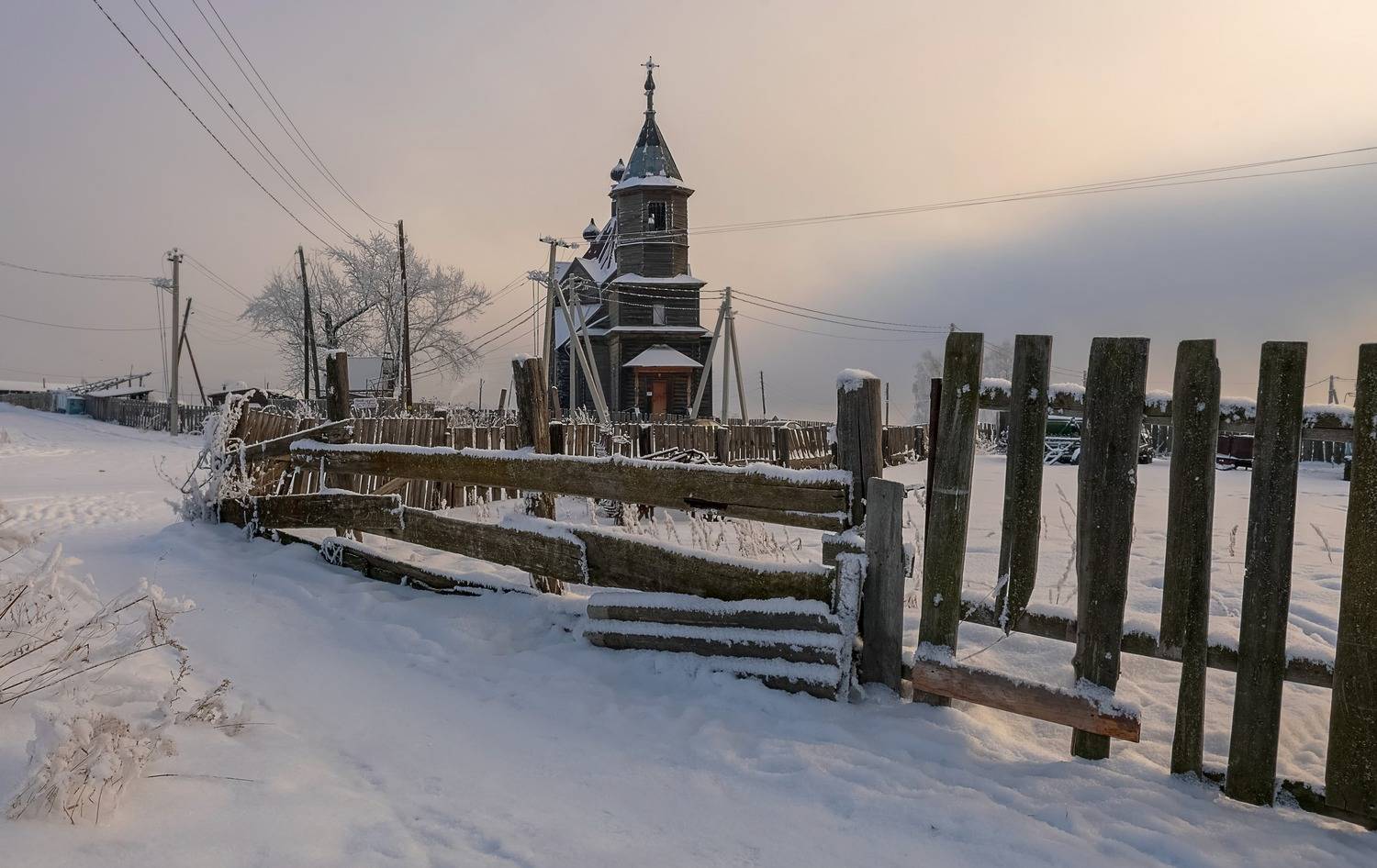 сибирь, барабаново, храм параскевы пятницы, зима, Фомина Марина