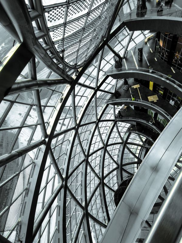 архитектура, симметрия, здание, отражение, линии Стеклянный шар Expo 2017 фото превью