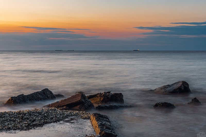 азовское море, море, камни, берег, ейск, краснодарский край На Азовском море фото превью