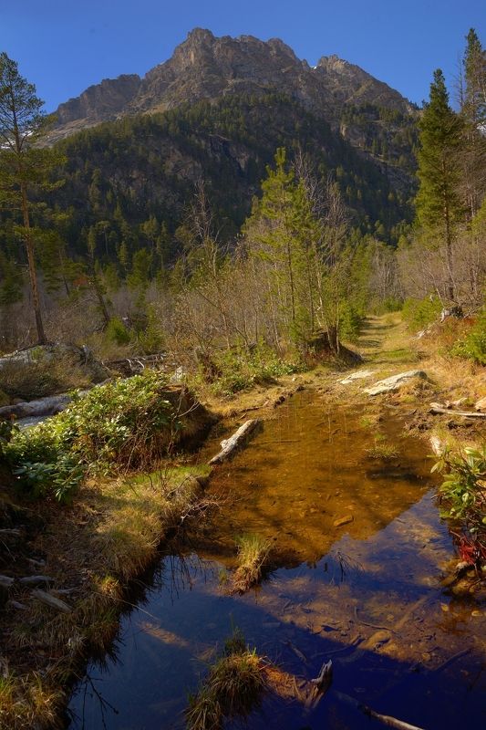 Весенняя дорога в горах фото превью