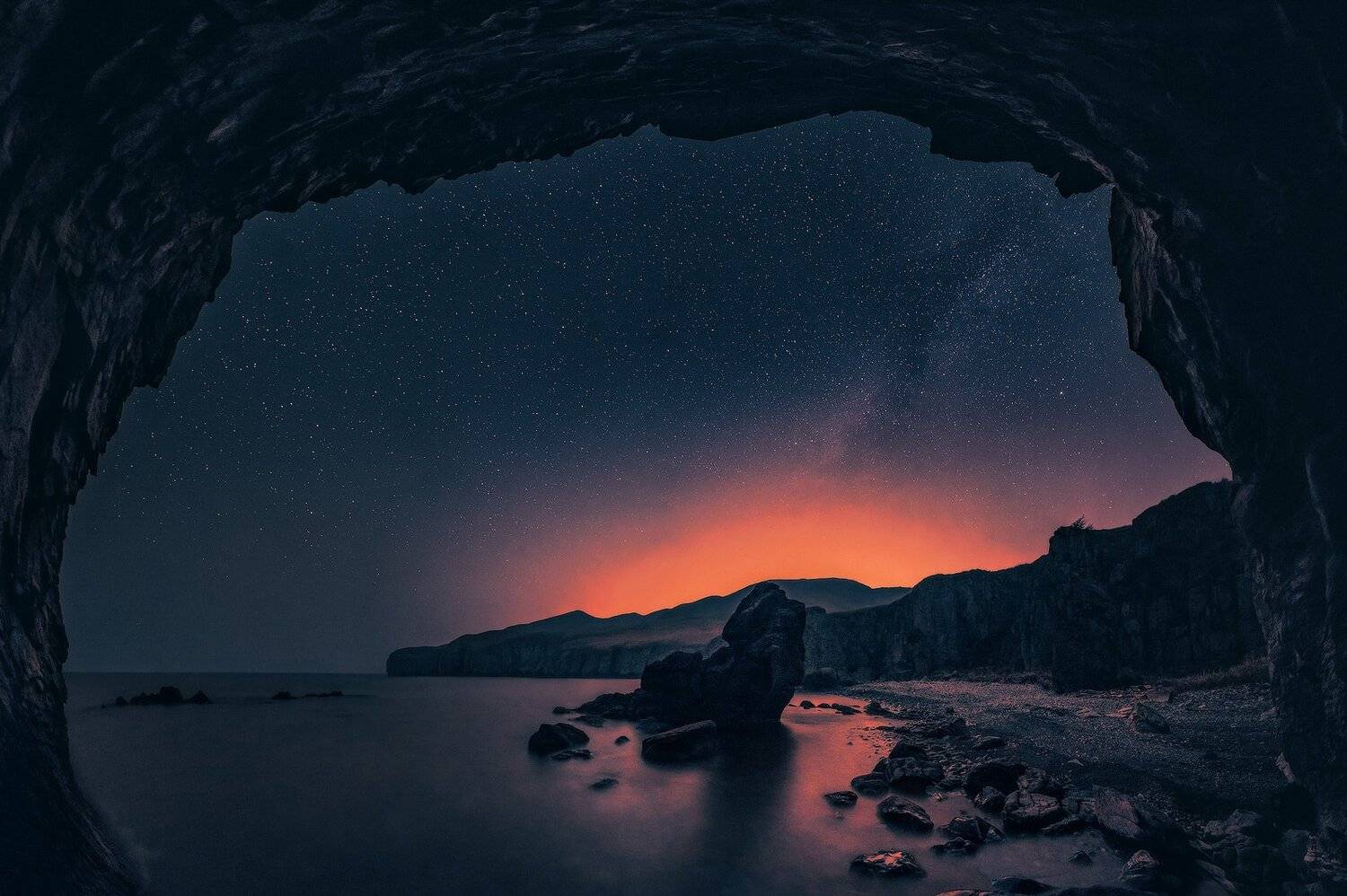 Звёзды, Камни, Ночь, Панорама, Скалы, Андрей Кровлин