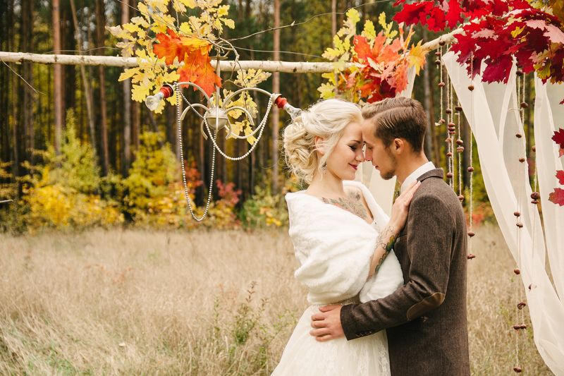 любовь пара осень свадьба  Вероника и Женя фото превью