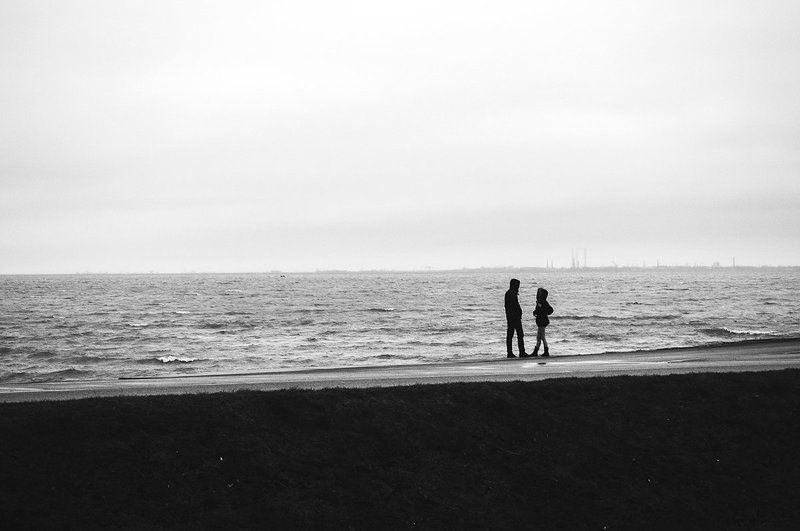 Листья, Петергоф, Птицы, Фото, Фотография, Ч/б, Чб, Человек, Черно-белое фото Моменты фото превью