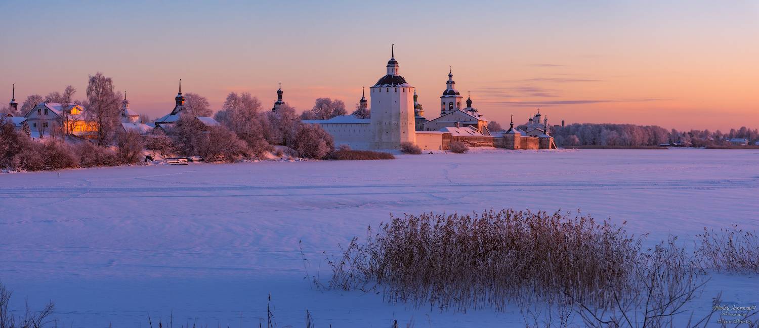 кириллов, кирилло-белозерский монастырь, зимний пейзаж, сиверское озеро, монастыри русского севера, русский север, вологодская область, Николай Сапронов