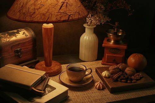 Под лампой.. В тёплом свете.