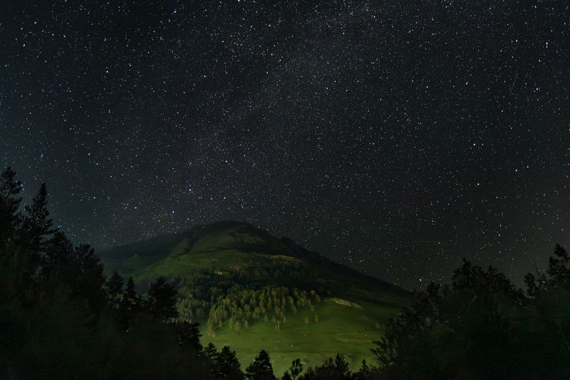 астрофото, астрофотография, ночь, астрономия, астропейзаж, кавказ, млечный путь, звезды, ночное небо, night, nightphotography, stars, milkyway, longexposure Приэльбрусье фото превью