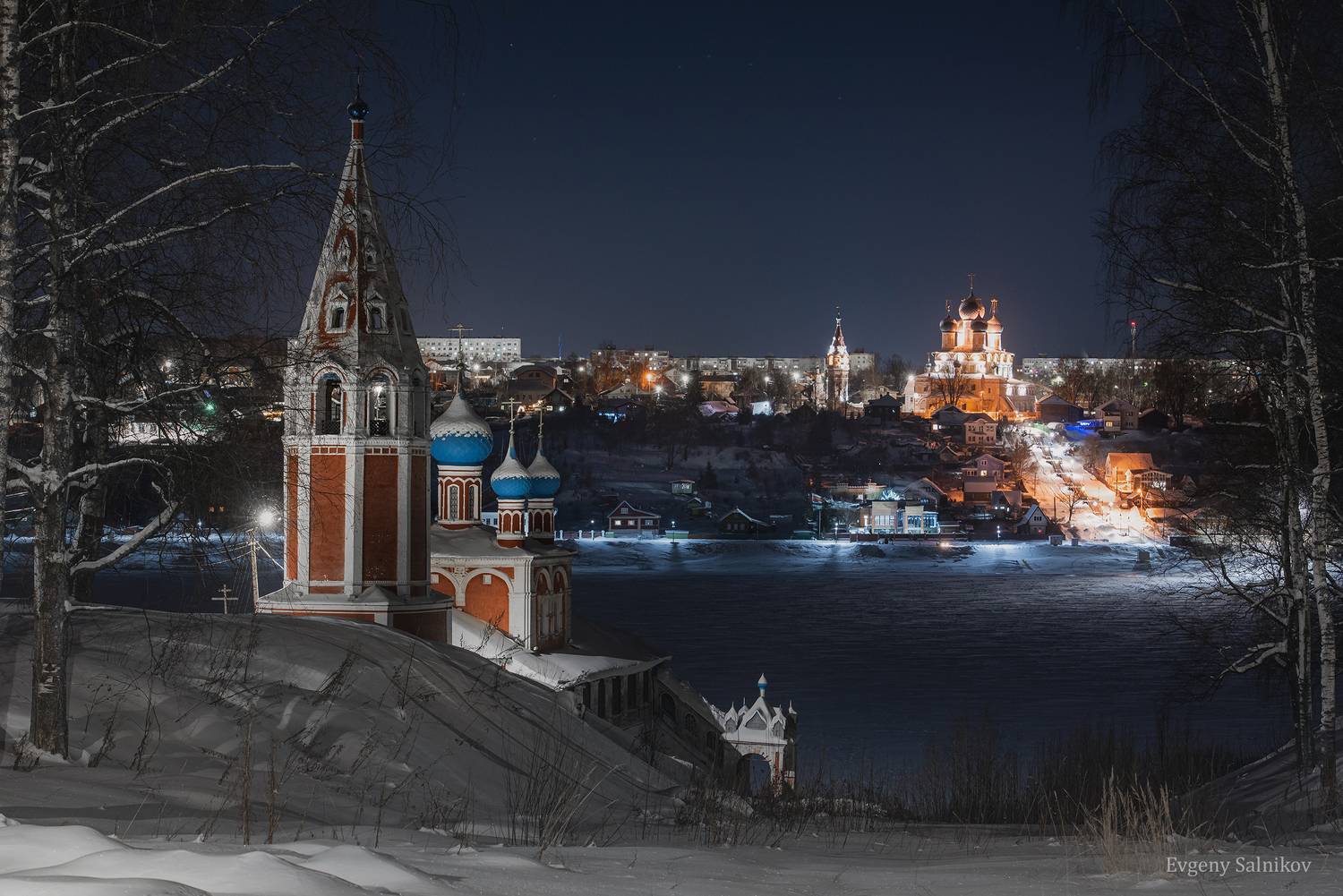 тутаев романов-борисоглебск казанская церковь воскресенский собор волга ночь, Сальников Евгений
