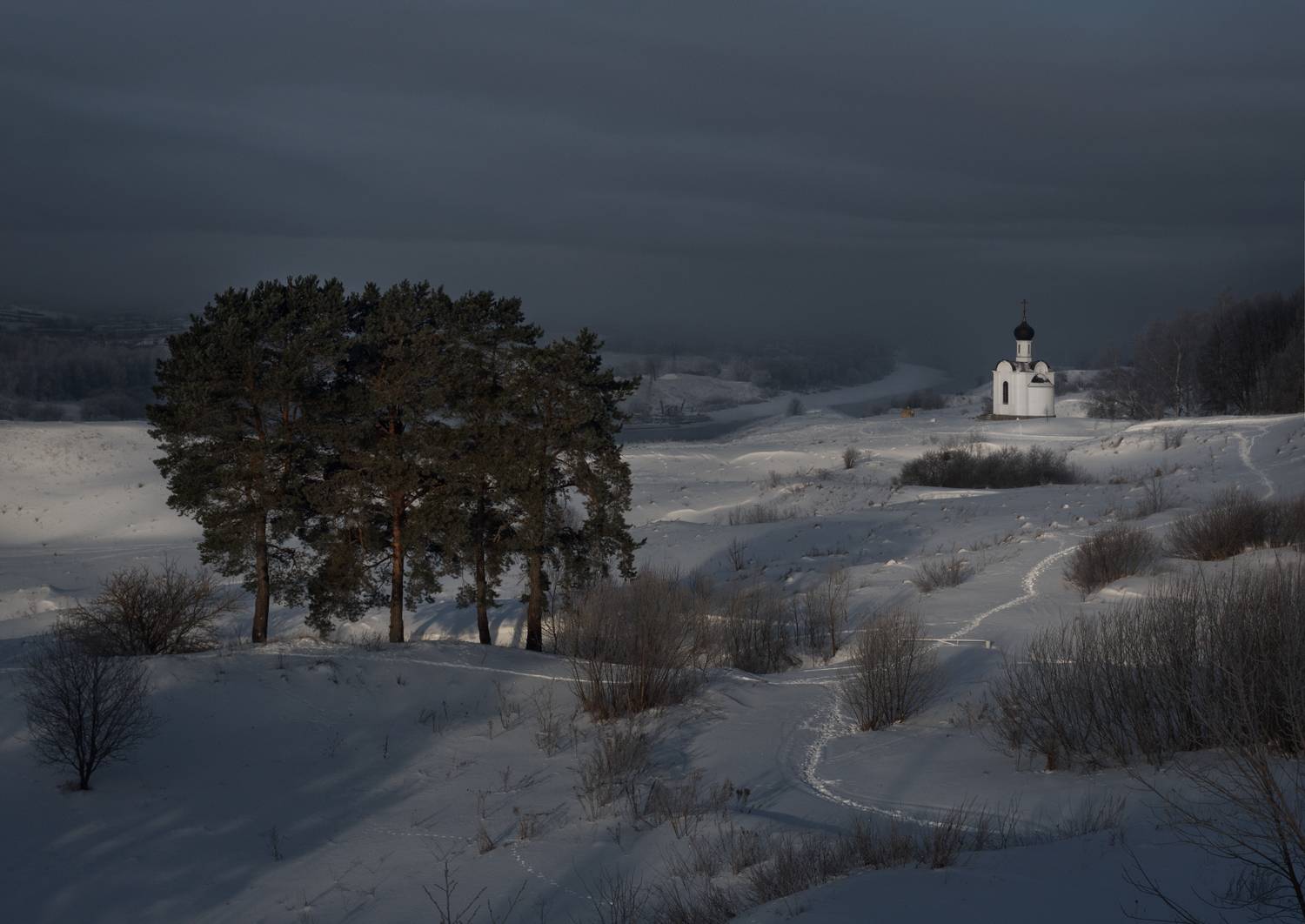река, свет, утро, природа, тульская обл., часовня, Баранов Олег