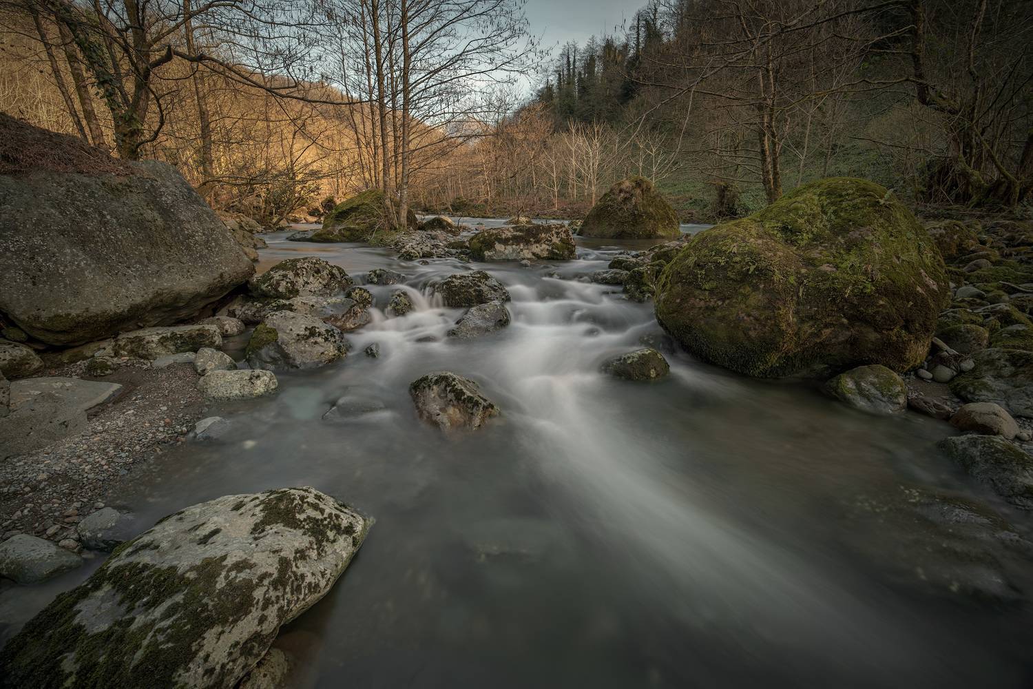 river, chakvistskali, water, stream, stones, trees, february, winter, landscape, scenery, travel, outdoors, georgia, adjara, sakartvelo, chizh, longexpo, Чиж Андрей