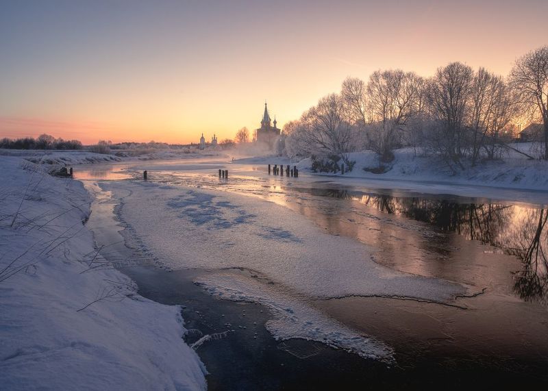 Морозное утро фото превью