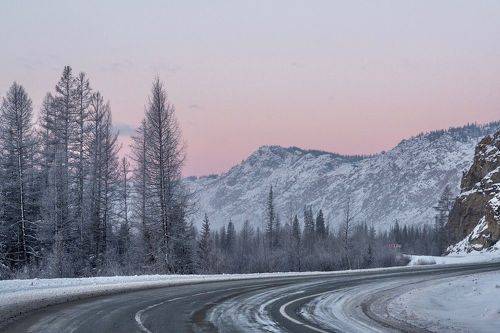 Холодное утро. Подъезжая к Кош-Агачу