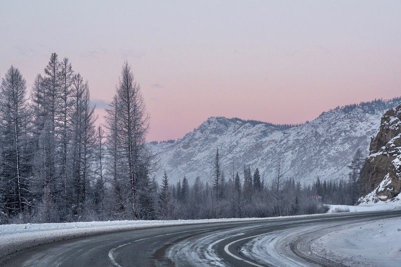 Алтай, Кош-Агач Холодное утро. Подъезжая к Кош-Агачу фото превью