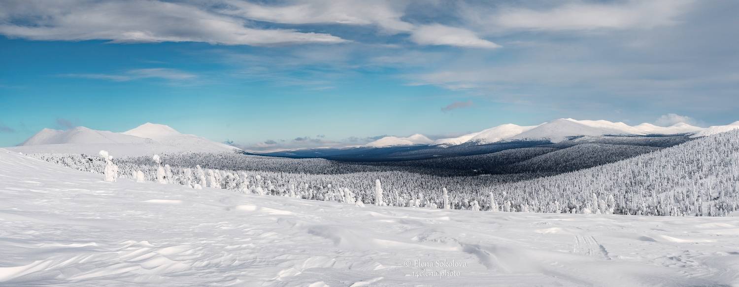 тулымский камень, чувальский хребет, панорама, пейзаж, зима, вишерский заповедник, пермский край, урал, Соколова Елена