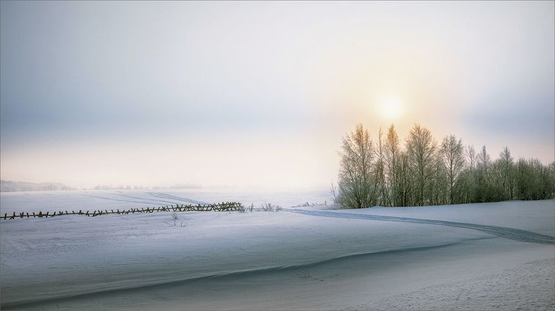 пейзаж, зима, утро, свет, цвет, александр никитинский Утро в деревне... фото превью