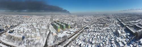 Пожар в Алматы.