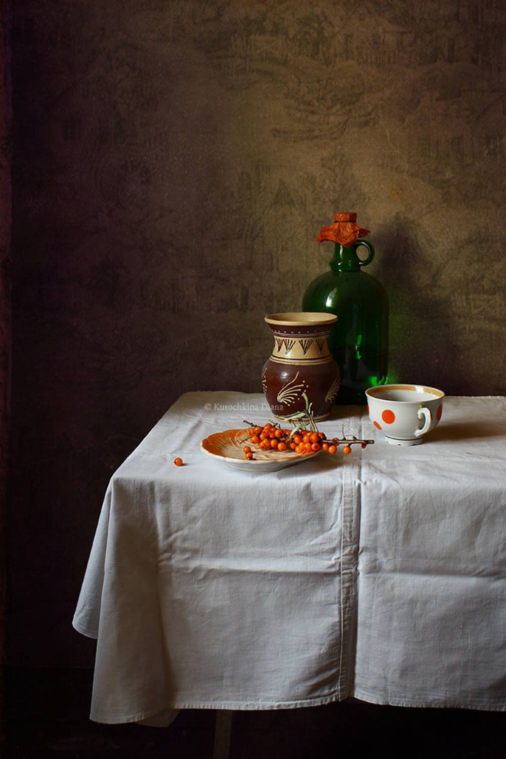 натюрморт, облепиха, Курочкина Диана