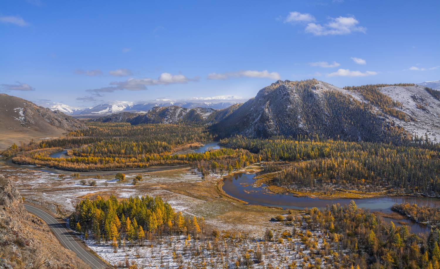 россия, горный алтай, река чуя, меандры, осень, Андрей Поляков