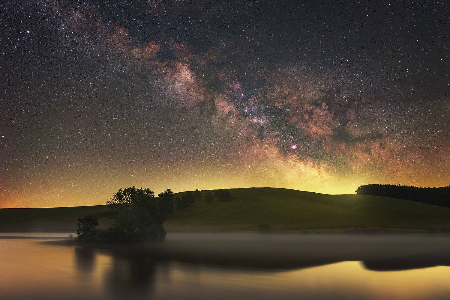 milky way, night, stars, nightscape, landscape, water, lake, sky, longexposure, nikon, space, mood, summer, Patrick