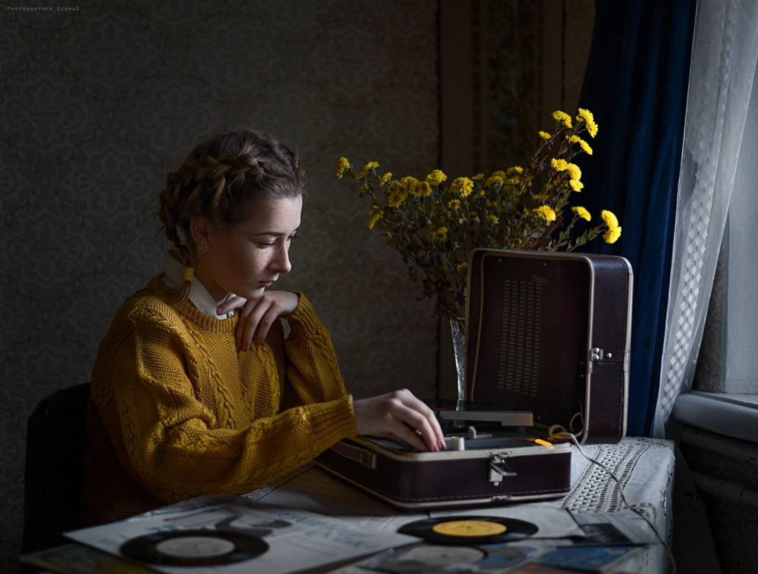 50mm, Beautiful, BegmaD, D610, Dantar90, Eyes, Girl, Model, Nikon, Photo, Portrait, Retro, Атмосферное, Веснушки, Виниловые пластинки, Девушка, Портрет, Фото, Дмитрий Бегма