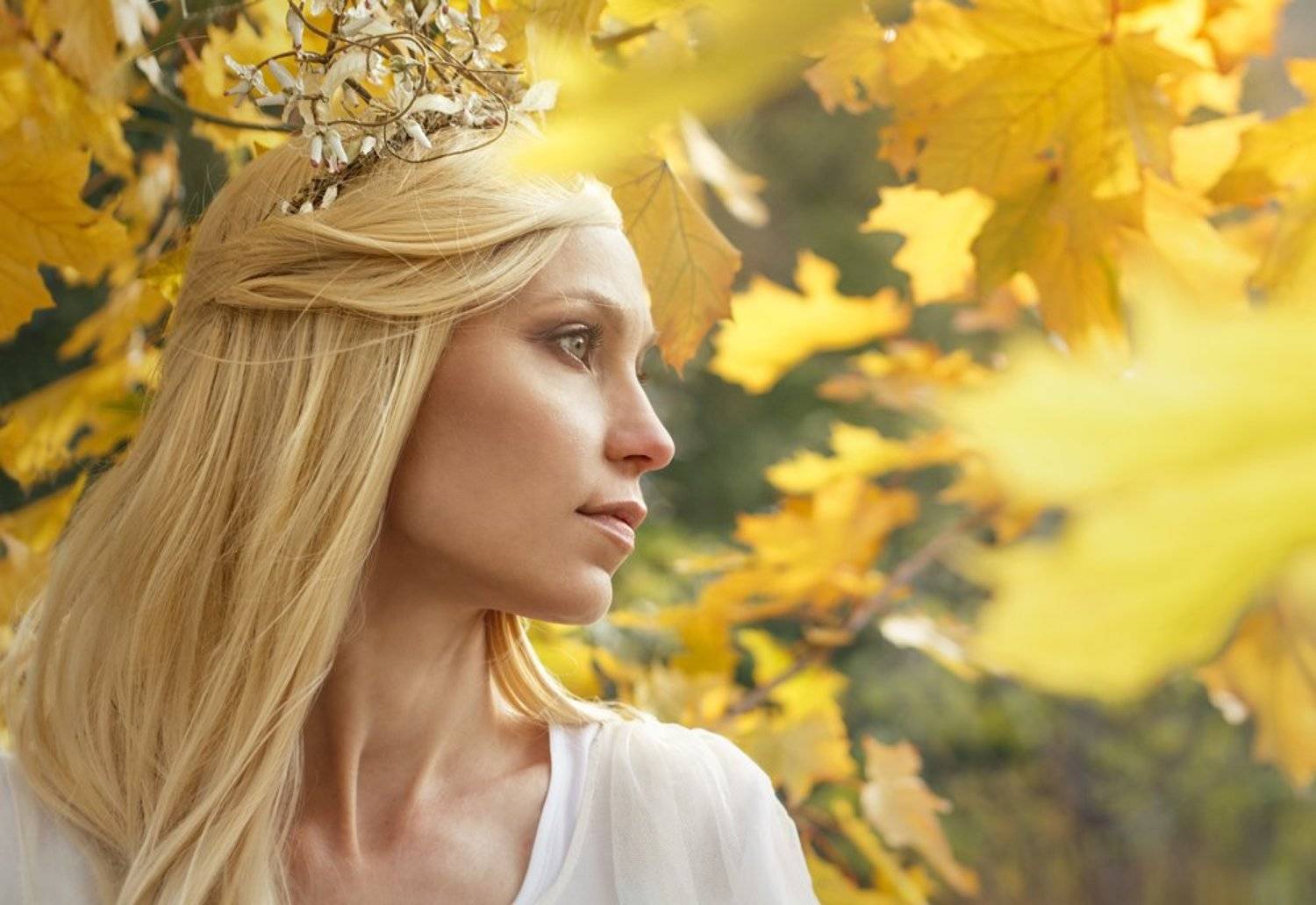 осень, девушка, блондинка, Дарья Яковенко