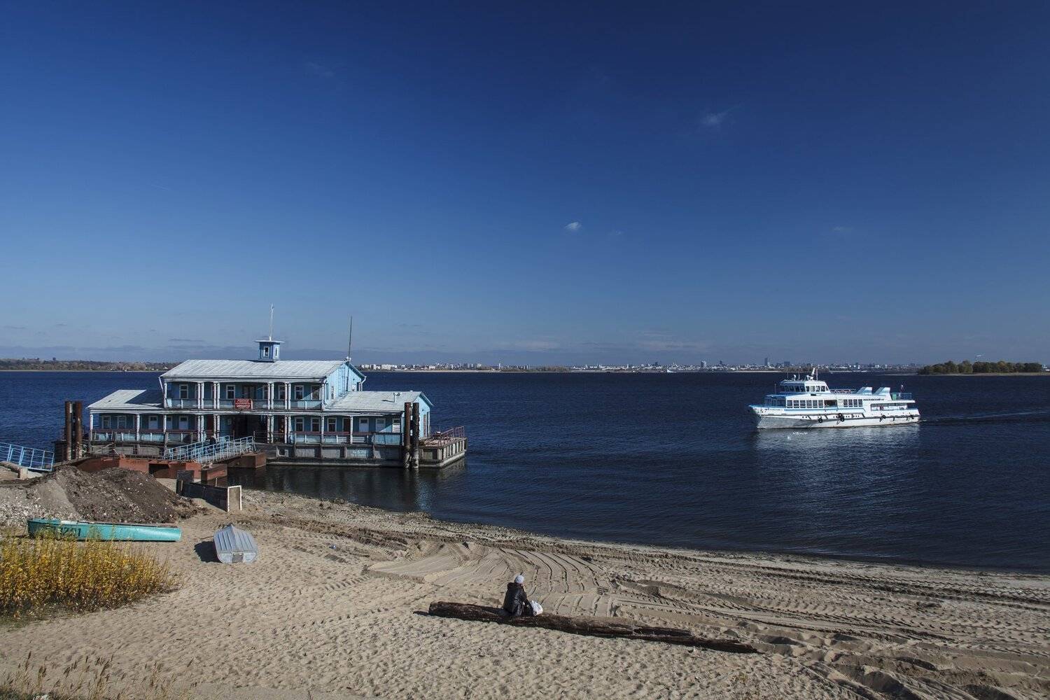 Волга, Татарстан, река, теплоход, пейзаж, Иван Губанов