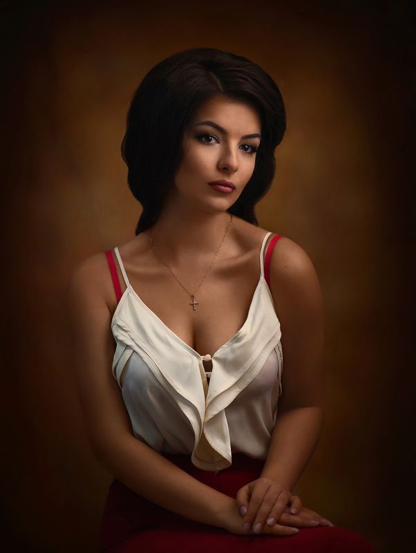 девушка, студия, портрет, взгляд, Рембрандт *** фото превью