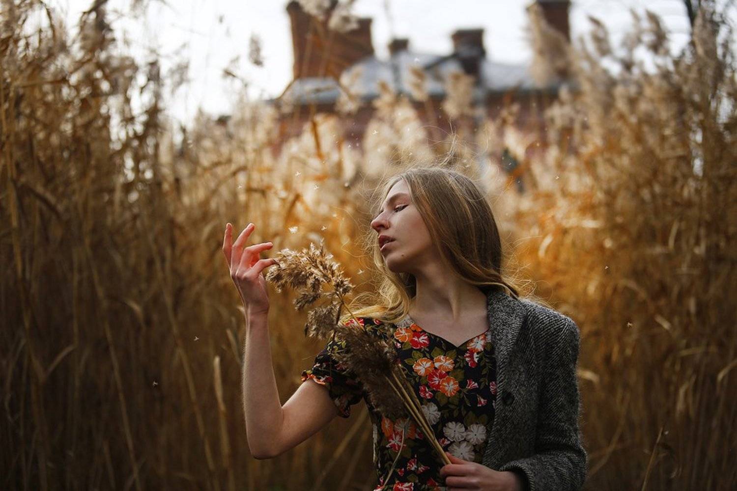 девушка, портрет, свет, фото, природа, человек, люди, чувства, трава, Постонен Екатерина