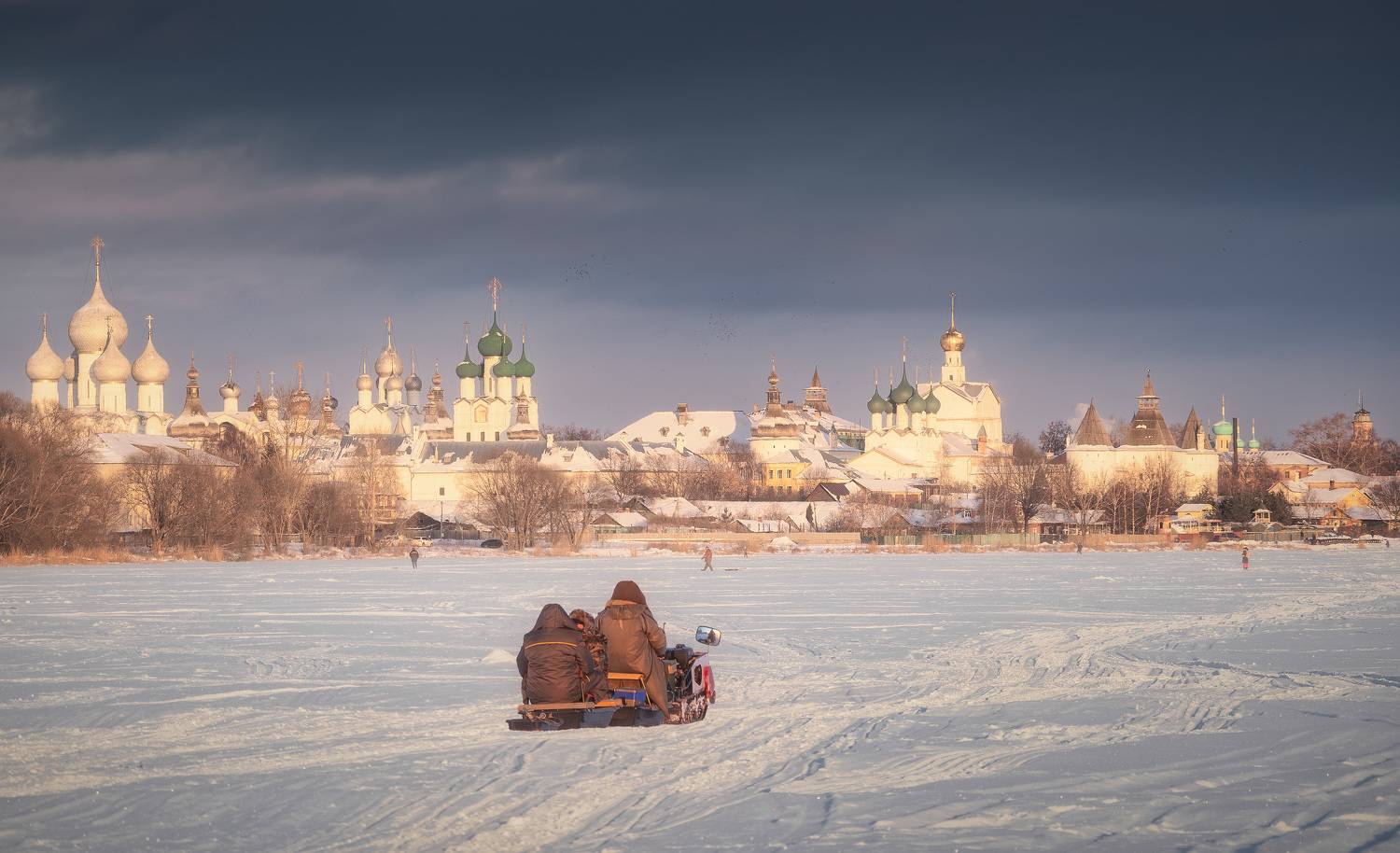 закат, зима, снег, озеро, ростов,  Алексей