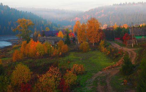 Уральская деревенька